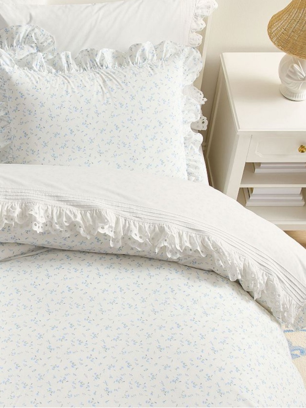 Pottery Barn Teen x LoveShackFancy || Prairie Wildflower Duvet Sham Blue Twin XL